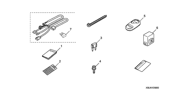 2008 Honda Fit Keyless Entry - Attachment Diagram