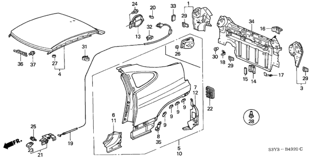 2002 Honda Insight Knob Assy., Fuel Opener *NH293L* (SEAGULL GRAY) Diagram for 85511-SB2-003ZY