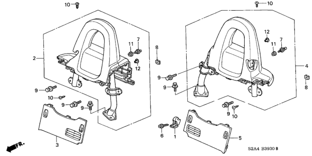 2005 Honda S2000 Hanger, Console *B135L* (PURE BLUE) Diagram for 83425-S2A-000ZB