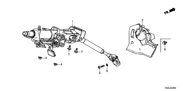 2021 Honda Civic Steering Column Diagram