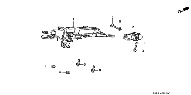 2002 Honda Civic Steering Column Diagram