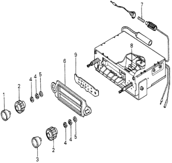 1979 Honda Accord Radio Components Diagram