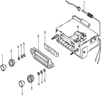 1979 Honda Accord Knob, Tuning (Inner) Diagram for 39102-647-771