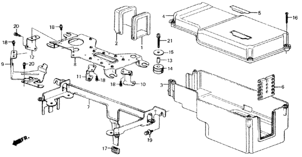 1989 Honda Accord 2 Door DX KA 4AT Control Box Diagram