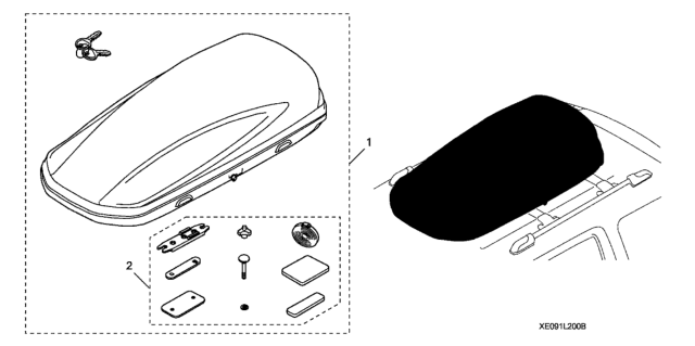 2019 Honda Odyssey Roof Box Diagram