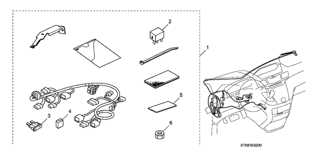 2012 Honda Odyssey Remote Engine Starter (Attachment) Diagram