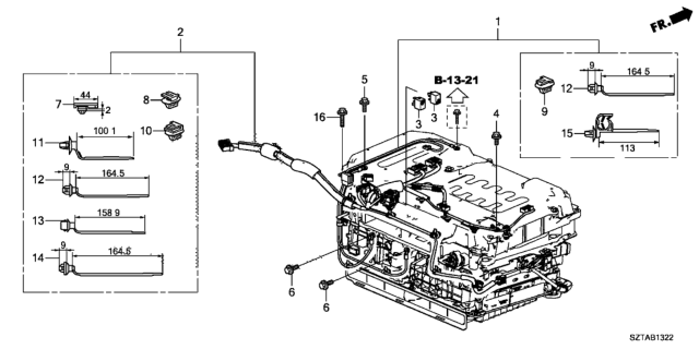 2013 Honda CR-Z IMA IPU Harness Diagram