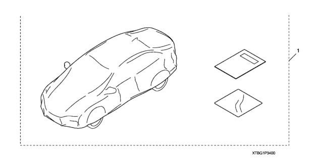 2020 Honda Civic 2 Door EX KA CVT Car Cover Diagram