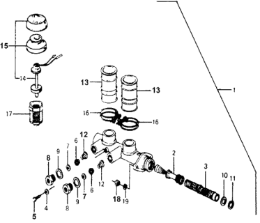 1976 Honda Accord Brake Master Cylinder Diagram