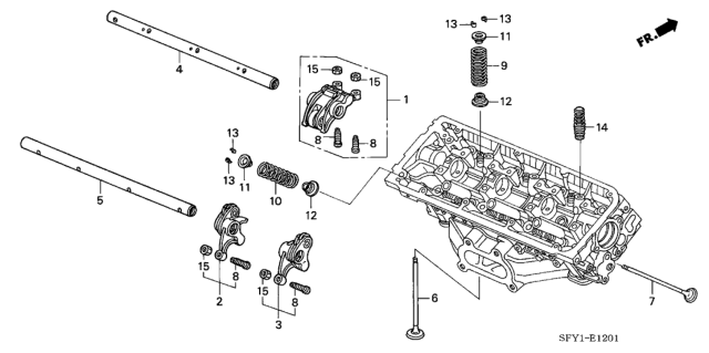 2007 Honda Accord Hybrid Valve - Rocker Arm (Rear) Diagram