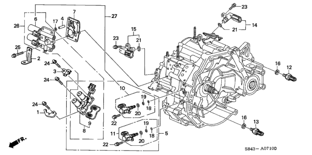 2000 Honda Accord Pipe (8X22.5) Diagram for 22750-P6H-000