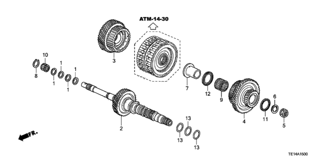 2012 Honda Accord AT Mainshaft Diagram