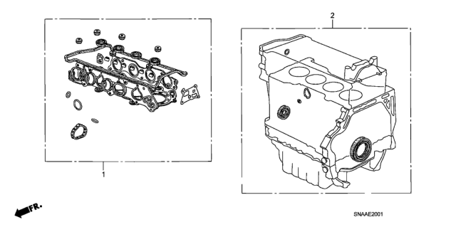 2009 Honda Civic Gasket Kit (2.0L) Diagram