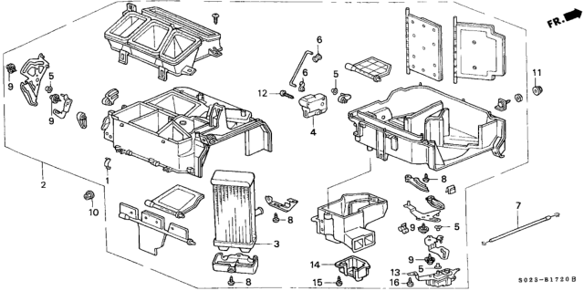 1997 Honda Civic Heater Unit Diagram