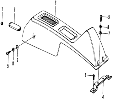 1975 Honda Civic 3 Door ** (1200) ** HMT Hmt Center Console Diagram