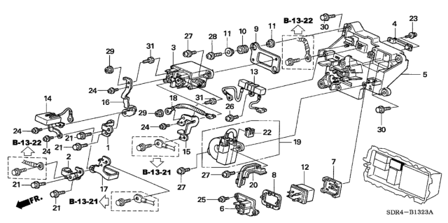 2006 Honda Accord Hybrid Busbar A, Main Contactor Diagram for 1E420-RCJ-003