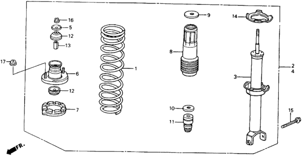 1993 Honda Accord Rear Shock Absorber Diagram