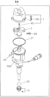 1995 Honda Passport Distributor (4ZE1) Diagram