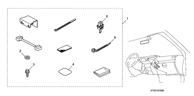 2012 Honda Civic XM Radio Attachment Diagram