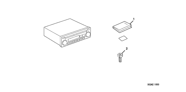2003 Honda Element 5 Door DX (2WD) KA 5MT Tuner (AM/FM/CD) Diagram