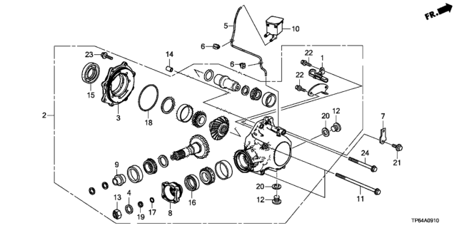 2014 Honda Crosstour AT Transfer (V6) Diagram