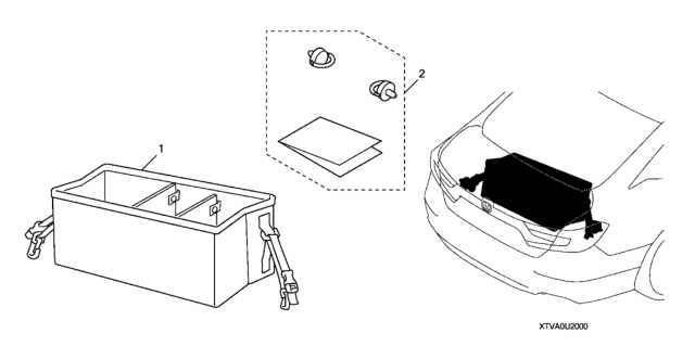 2021 Honda Insight Cargo Organizer Diagram