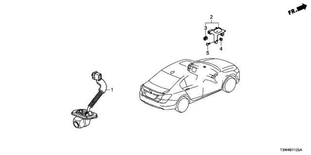 2015 Honda Accord Hybrid GPS Antenna - Rearview Camera Diagram