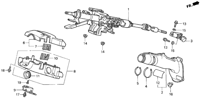 1997 Honda Odyssey Steering Column Diagram