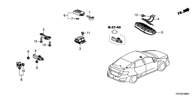 2018 Honda Clarity Fuel Cell Module Unit Diagram for 38809-TRT-A03