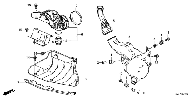 2014 Honda CR-Z Resonator Chamber Diagram