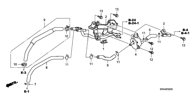 2007 Honda CR-V Tube, Purge Diagram for 36169-RRA-A00