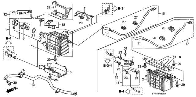 2008 Honda Civic Protector, Canister Diagram for 17340-SNA-A01