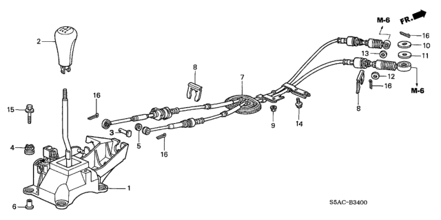 2005 Honda Civic Shift Lever Diagram