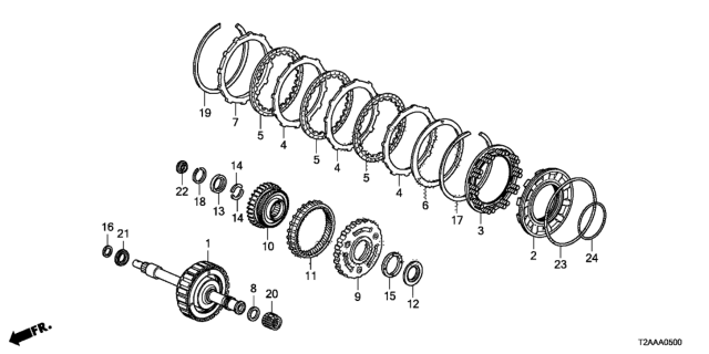 2017 Honda Accord 4 Door EX KA CVT AT Forward Clutch (L4) Diagram