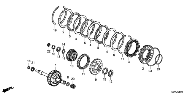 2017 Honda Accord AT Forward Clutch (L4) Diagram