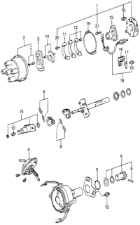 1980 Honda Prelude Distributor Components Diagram