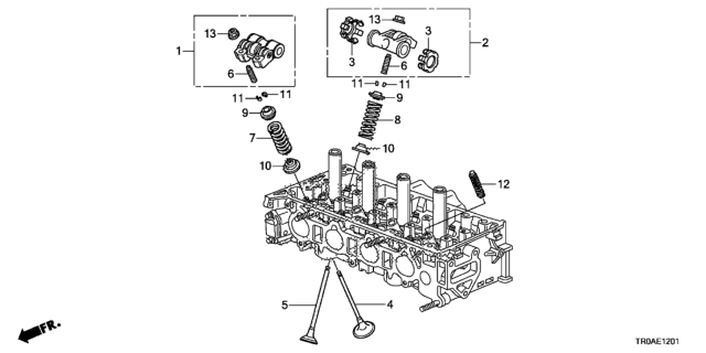 2013 Honda Civic Valve - Rocker Arm (2.4L) Diagram