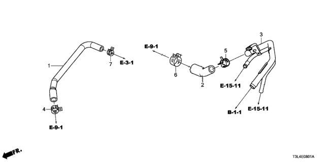 2014 Honda Accord 2 Door EX-LV6 KA 6AT Breather Tube (V6) Diagram