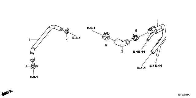 2013 Honda Accord Breather Tube (V6) Diagram