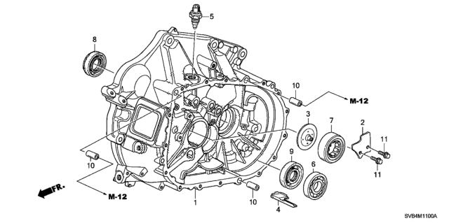 2010 Honda Civic MT Clutch Case (2.0L) Diagram
