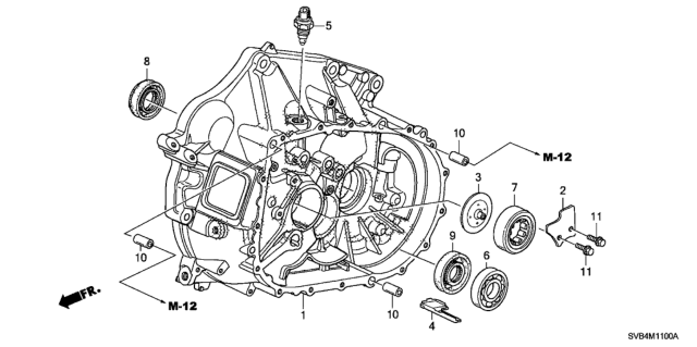 2011 Honda Civic MT Clutch Case (2.0L) Diagram