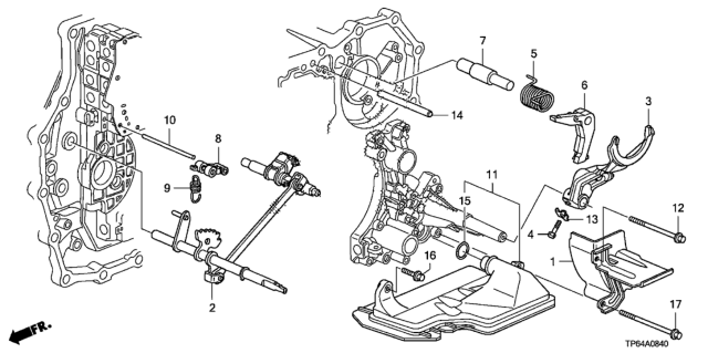 2010 Honda Crosstour Shaft Assy., Change Control Diagram for 24000-R97-000