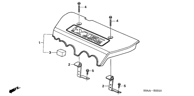 2006 Honda CR-V Rubber A, Engine Cover Diagram for 17127-PNB-000