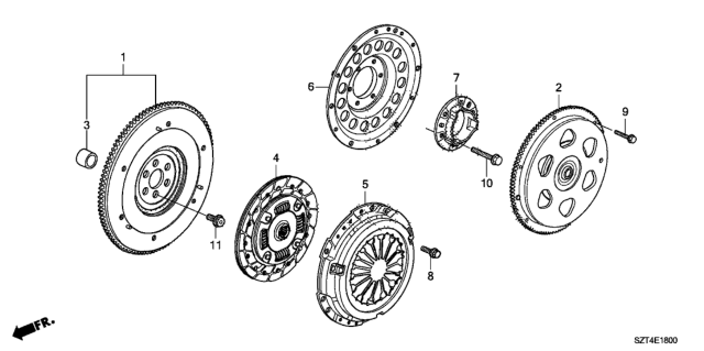 2012 Honda CR-Z Disk, FRiction Diagram for 22200-RTW-005