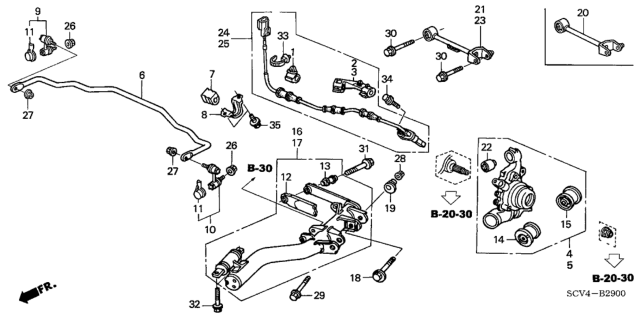 2003 Honda Element Rear Lower Arm Diagram