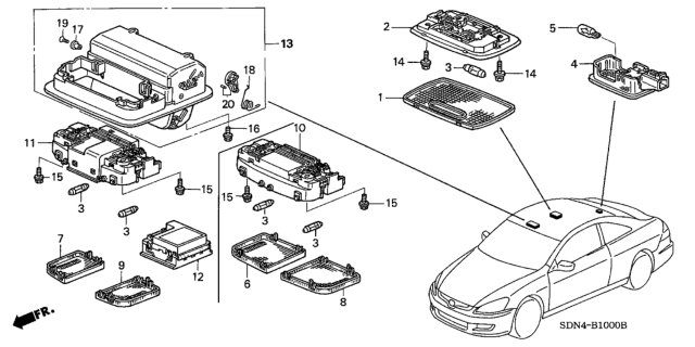 2003 Honda Accord Interior Light Diagram