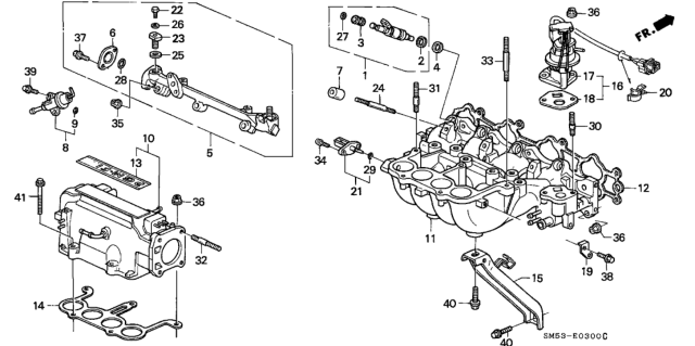 1993 Honda Accord 5 Door LX KA 5MT Intake Manifold Diagram