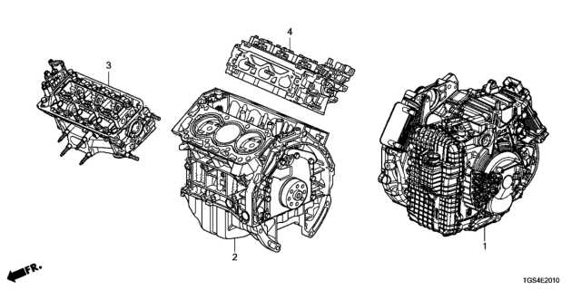 2020 Honda Passport Engine Assy. - Transmission Assy. Diagram