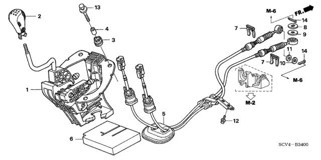 2003 Honda Element Shift Lever Diagram