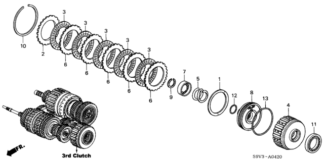 2003 Honda Pilot AT Clutch (3rd) Diagram